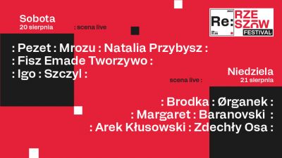 Grafika z line-up'em RE: Rzeszów Festival